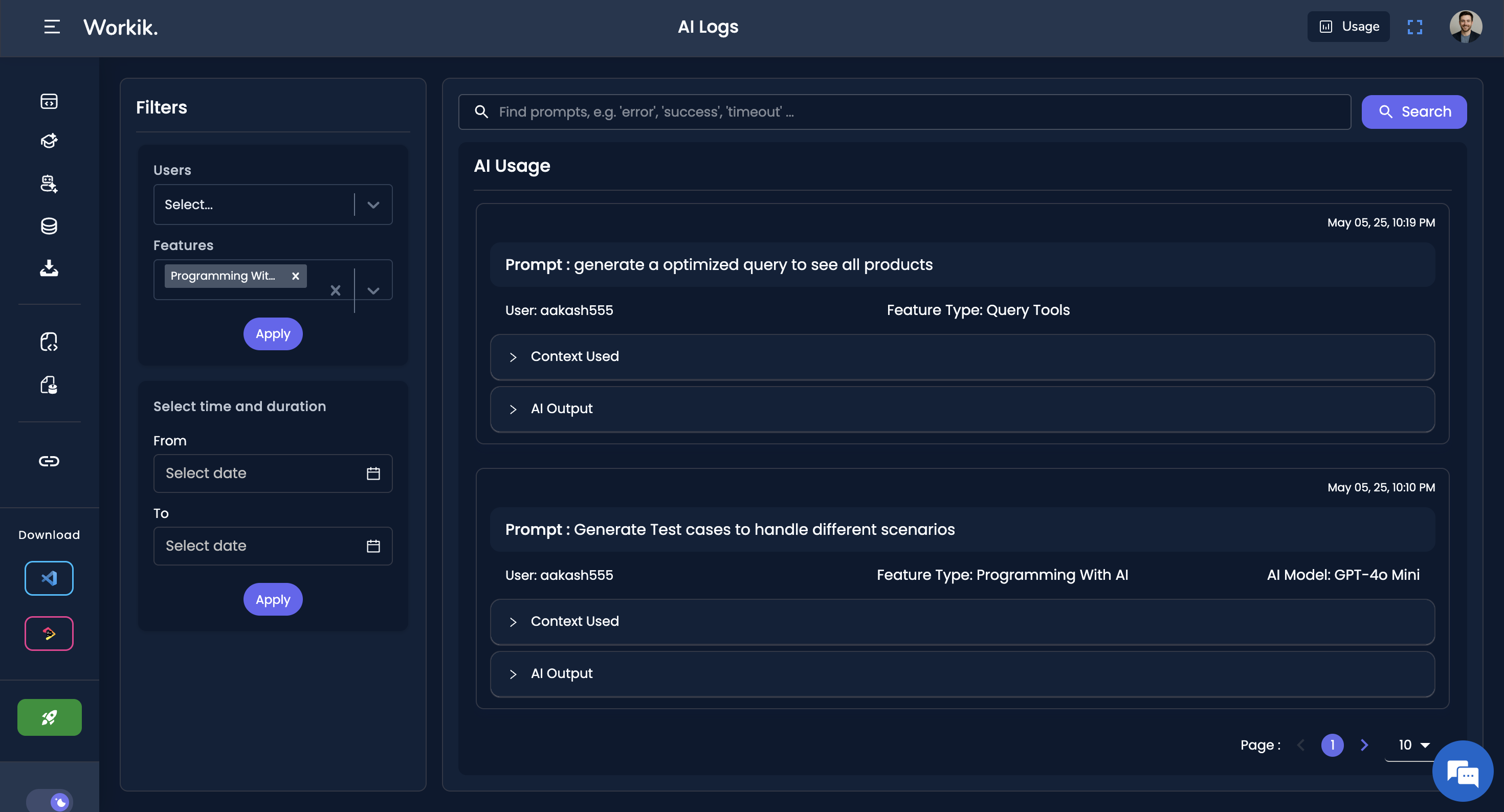 Invite users to Workik